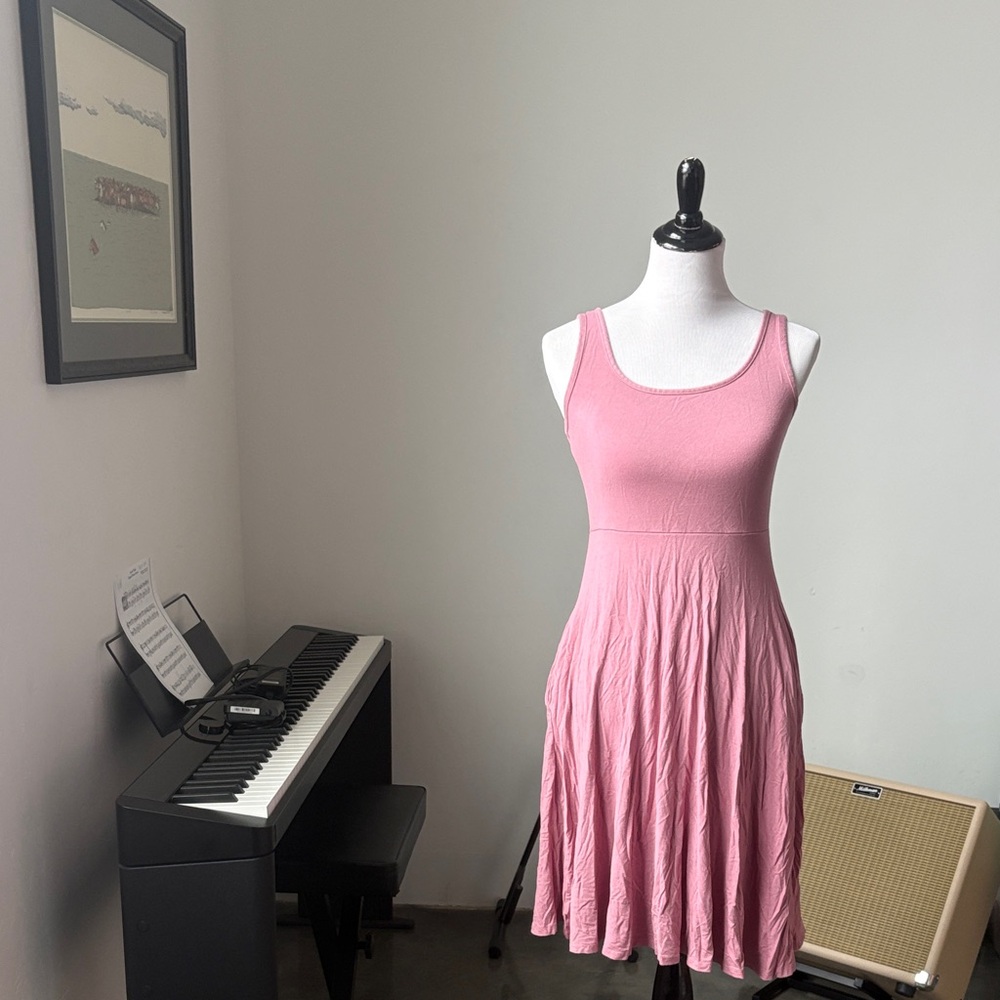 OLIVIA RAE Women’s Pink Scoop Neck Tank Dress